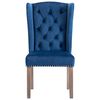 vidaXL Dining Chair Blue Velvet