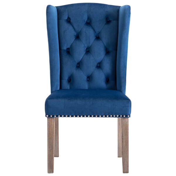 vidaXL Dining Chair Blue Velvet