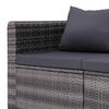 vidaXL 10 Piece Garden Lounge Set with Cushions Poly Rattan Grey