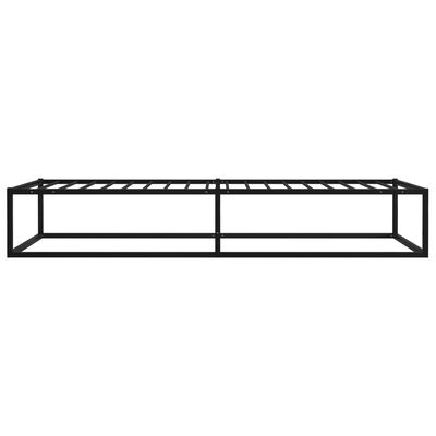 vidaXL Bed Frame without Mattress Black Metal 90x200 cm