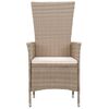 vidaXL 7 Piece Garden Dining Set Beige