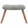 vidaXL Rocking Chair with a Stool Light Grey Velvet