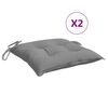 vidaXL Chair Cushions 2 pcs Grey 50x50x7 cm Oxford Fabric