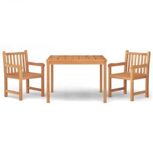 vidaXL 3 Piece Garden Dining Set Solid Wood Teak