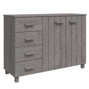 vidaXL Sideboard | Light Grey | Solid pinewood, MDF | Medium | Sideboard