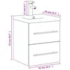 vidaXL Bathroom Sink Cabinet with Built-in Basin High Gloss White