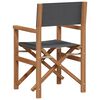 vidaXL Folding Director's Chair Grey 56 x 54 x 87 cm Solid Teak Wood