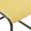 vidaXL Cantilever Dining Chairs 4 pcs Yellow Fabric