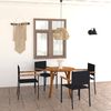 vidaXL 5 Piece Garden Dining Set Black