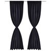 2 pcs Black Slot-Headed Blackout Curtains 135 x 245 cm
