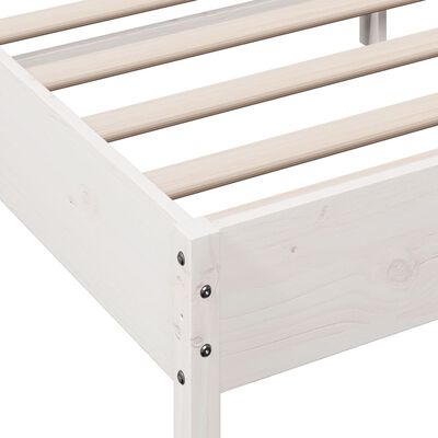 vidaXL Bed Frame with Headboard White 120x200 cm Solid Wood Pine