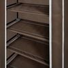 Fabric Shoe Cabinet with Cover 58 x 28 x 106 cm Brown