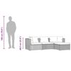 vidaXL 4 Piece Garden Lounge Set with Cushions Poly Rattan Grey