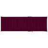 vidaXL Double Sun Lounger & Wine Red Cushions Impregnated Pinewood