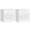 vidaXL Nightstand 2 pcs with Drawer White