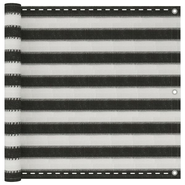 vidaXL Balcony Screen HDPE 90x300 cm Anthracite and White