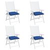 vidaXL Chair Cushions 4 pcs Blue 40x40x7 cm Oxford Fabric