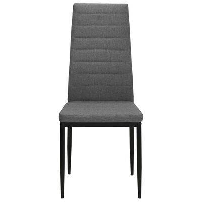vidaXL Dining Chairs 4 pcs Light Grey Fabric