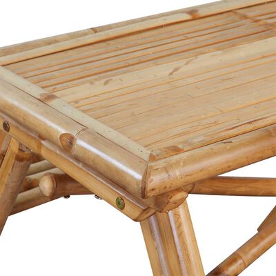 vidaXL Picnic Table 115x115x81 cm Bamboo