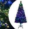 vidaXL Artificial Christmas Tree with Stand Green 120 cm Fibre Optic