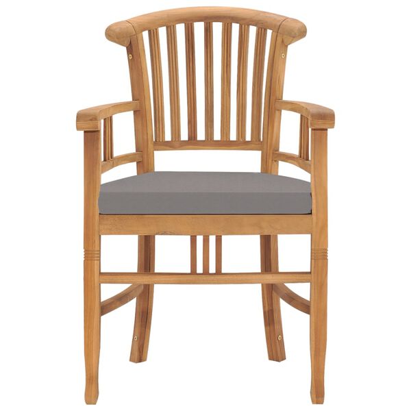 vidaXL 5 Piece Garden Dining Set with Cushions Solid Teak Wood