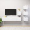 vidaXL 6 Piece TV Cabinet Set White Engineered Wood