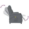 vidaXL Massage Chair Anthracite Faux Leather
