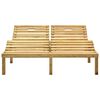 vidaXL Double Sun Lounger & Cream Cushions Impregnated Pinewood