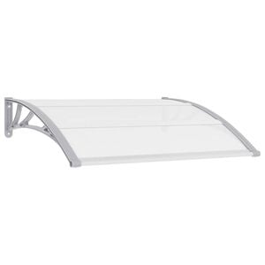 vidaXL Door Canopy Grey and Transparent 120x75 cm PC
