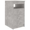 vidaXL Drawer Cabinet Concrete Grey 40x50x76 cm Engineered Wood