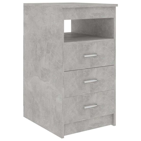 vidaXL Drawer Cabinet Concrete Grey 40x50x76 cm Engineered Wood