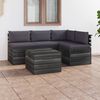 vidaXL 5 Piece Garden Pallet Lounge Set with Cushions Solid Pinewood