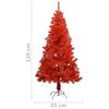 vidaXL Artificial Pre-lit Christmas Tree with Ball Set Red 120 cm PVC