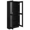 vidaXL Vitrine Cabinet Black 82.5x30.5x185 cm Engineered Wood