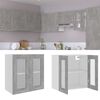 vidaXL Hanging Glass Cabinet Lyon Concrete Grey 60x31x60 cm Engineered Wood
