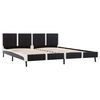 vidaXL Bed Frame without Mattress Black and White Faux Leather 150x200cm