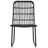 vidaXL Garden Chairs 2 pcs Poly Rattan Black