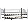 vidaXL Bed Frame without Mattress Black Steel 180x200/90x200 cm
