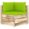 vidaXL 5 Piece Garden Lounge Set with Cushions Green Impregnated Wood