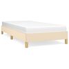 vidaXL Bed Frame without Mattress Cream 90x200 cm Fabric