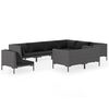 vidaXL Garden Lounge Set | Dark Grey, Black