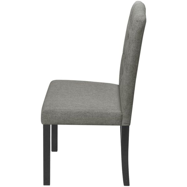 vidaXL Dining Chairs 2 pcs Grey Fabric