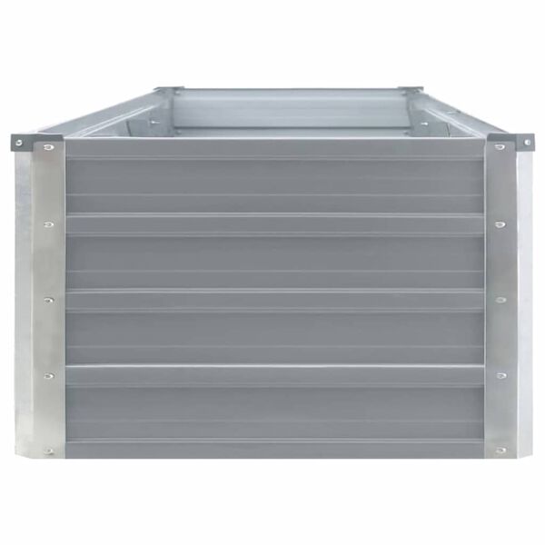 vidaXL Garden Raised Bed Galvanised Steel 320x40x45 cm Grey