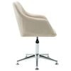 vidaXL Swivel Dining Chair Cream Fabric