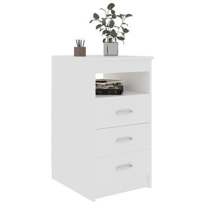 vidaXL Drawer Cabinet White 40x50x76 cm Engineered Wood