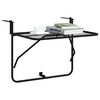 vidaXL Balcony Table Black 60x40 cm Steel
