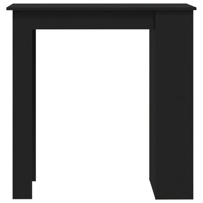 vidaXL Bar Table with Storage Rack Black 102x50x103.5 cm Engineered Wood