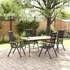 vidaXL Folding Garden Chairs 4 pcs Aluminium and Textilene Black
