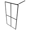 vidaXL Walk-in Shower Screen Frosted Tempered Glass 140x195 cm