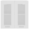 vidaXL Hanging Glass Cabinet Lyon White 60x31x60 cm Engineered Wood